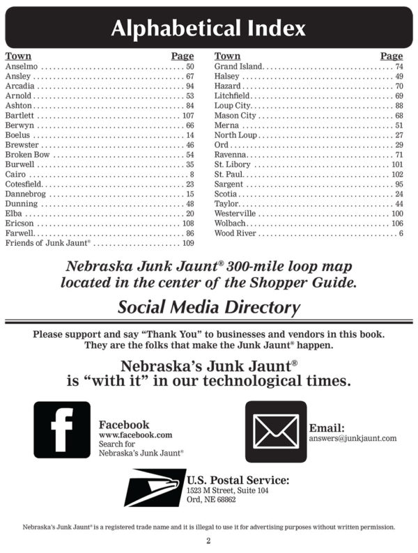 The JUNK JAUNT® SHOPPER GUIDE 2024 Nebraska's Junk Jaunt